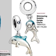 Pandora Shimmering Dolphin Dangle Charm Gelang Ori Original Best