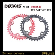【Promotions】DECKAS Chainring 104BCD 30T MTB Bike Round Chain Ring Basikal Rantai Tali 32T 34T 38T 36