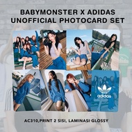 [SET] BABYMONSTER X ADIDAS Unofficial Photocard Set Ahyeon Ruka Asa Pharita Chiquita Rami Rora Baby 