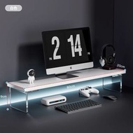 W108 (單層 长80cm ) 亞克力增高架 辦公室電腦增高架 多用途電腦屏幕 增高架 台式電腦屏幕加高及收納架 檯面收納櫃