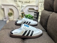 全新🌸Adidas Samba Mule 白黑 包頭拖鞋
