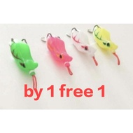 by 1 free 1。Top Water Power Soft Frog，6.5cm 13.5g ，Long Cast Power Soft Frog，Snakehead Killer