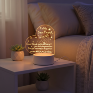 Acrylic Heart Night Lamp, LED Glowing Decoration, Perfect Gift for Girlfriend or Wife on Valentine's