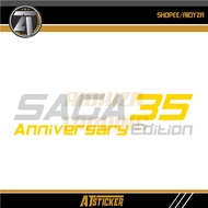 Custom Car Sticker SAGA 35 Anniversary Edition Stiker kereta Proton