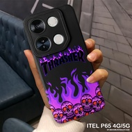 Case hp Itel P65 4G 2024 Latest Softcase Itel P65 4G 2024 Silicone hp P65 4G Latest Motif 2024