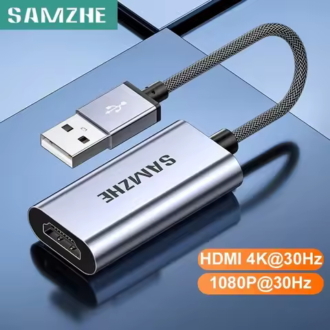 SAMZHE Video Capture Card 4K HDMI to USB usb-c HDMI Video Capture Box for Computer Switch Camera Liv