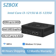 SZBOX AC10 /AC13 i3-1215U & i5-1235U Mini PC Intel 13th Gen 64GB DDR4 WiFi6 4G LTE 2.5G LAN Compact 