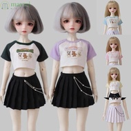 MAYWI T-shirt Pleated Skirt, DIY Accessories Cute Princess Chain Skirt, Gift Toys Mini Fashion Dolls