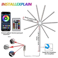 LAMPU STRIP LED KEMBANG API 5050 RGB BENTUK KEMBANG API DENGAN MUSIC UNTUK DEKORASI / LED STRIP LIGH