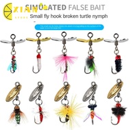 XIANS 10PCS Trout Jigs, Fly Fishing Lures Kit Spinner Swim Baits Bionic Fly Fishing Bait, Creativity