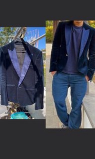 Balmain 絲絨西裝外套 46 碼