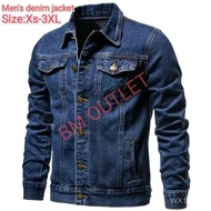 Ready stock Men's Jeans Jacket Denim Lelaki Material High Quality harga murah ada size Xs-3XL jaket 