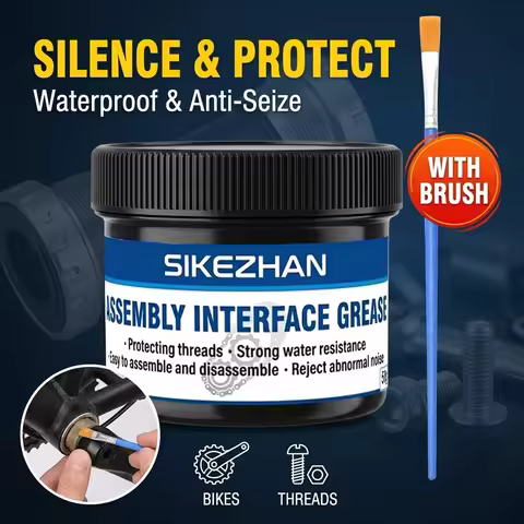 50g Bike Assembly Grease Anti-Seize Paste Waterproof Anti-Noise Lube for Bottom Bracket Seatpost Thr