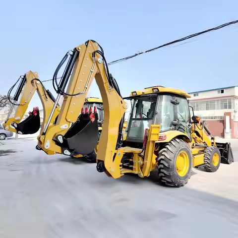 Factory Direct Backhoe Loader 4x4 Diesel Front End Loader and Rear Backhoe Excavator Machine