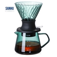 600ML Immersion Dripper Switch Glass for  Pour over Coffee Maker V Shape Drip Coffee Dripper and Fil