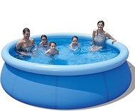 Inflatable Top Ring Swimming Pools for Adults Outdoor Easy to Set Kids, Kiddie Pool (± 12 ft X 36 in