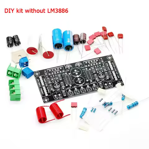 68W+68W 2-way LM3886 power amplifier board DIY kit audio power amplifier board (without LM3886 chip)