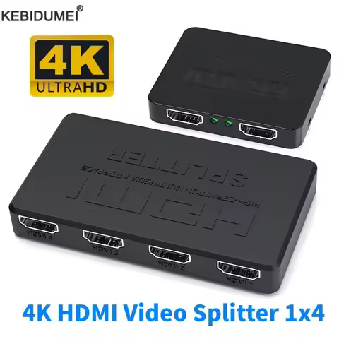 1 in 4 Out HDMI Splitter HD 4K Video Switcher HDMI-Compatible Cable Adapter 1x4 Hub For PS4 Laptop M
