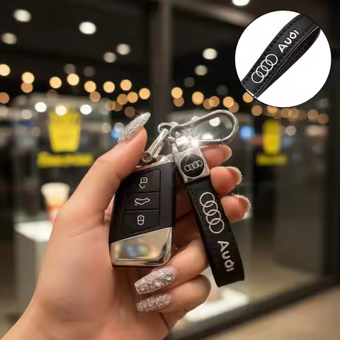 Business Leather Car Keychain for Audi Sline S3 S4 S6 S8 A6 A4 A3 A5 A7 Q3 Q5 Q7 TT SQ5 RS3 RS4 RS5 
