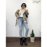 2hand fur-lined suede jacket {7 models|Real photo}