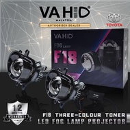 VAHID F18 3 TONE Colour LED Fog Light Projector Lens FogLamp 6000K White 3000k Yellow 4300K Warm Whi