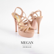 Jojo Bragais Megan Nude-Glossy 5-Inch High Heels | Pageant Heels | Platform Heels