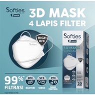 Populer SOFTIES 3D MASK SURGICAL /MASKER MEDIS SOFTIES 3D (KF94) ISI