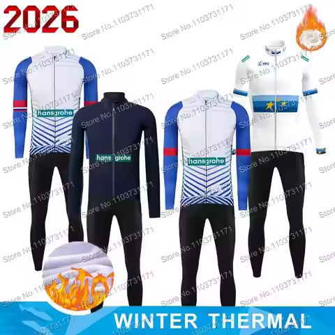Winter Fleece 2026 Hansgrohe Team Cycling Jersey Set Primož Roglič Slovenia Clothing Thermal Euro Ch