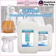 5L Nano Mist Disinfectant Liquid Fog Solution Sanitizer Fogging Spray Disinfectant