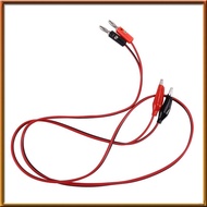 [V E C K] 2 Pcs Red Black Banana Plugs to Alligator Clips Probe Test Cable 1M