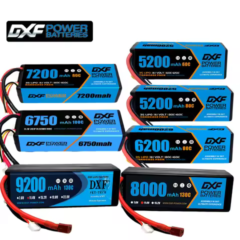 2PCS DXF battery 3S Lipo 11.1V 11.4V 5200mah 6200mah 7200mah 8000mah 9200mah 6750mah 80C 100C 130C w