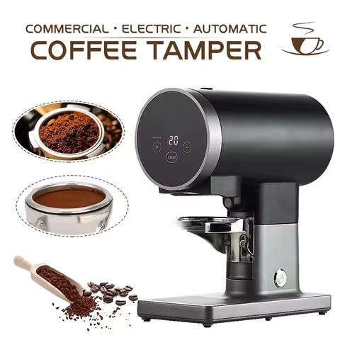 Tamper 58mm Automatic Electric Coffee Tamper Commercial Coffee Powder Hammer Stainless Steel Flat Pr
