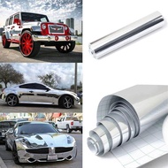 BUYINCOINS 20CM*152CM Silver Chrome Mirror Vinyl Wrap Film Car Sticker Decal Sheet Bubble Free 8x60''