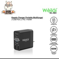 WL-X8H WEILAI CHARGER USB HUB = HDMI CONNECTOR PD65W MULTIFUNCTION
