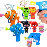 Bubble Super Heros Dolphin Fish Shark Gun Shooter Soap Bubble gun Kids Toys