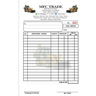 Buku Resit  1 biji Backhole ( Kereta Sodok ) Boleh Letak Logo warna & Nama Syarikat / Bill Book