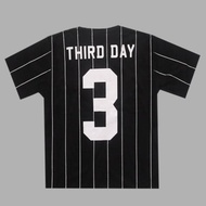 MT811Q Oversized Baseball T-Shirt Sports Jersey Men's Casual Instadry "Vertical Logo Td 3" Black