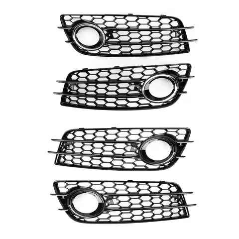 Areyourshop Honeycomb Style Fog Light Grill Bumper For Audi A4 S-LINE S4 2008-2012 88K0807681C, 8K08