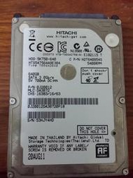 13HITACHI 5K750-640 640G hts547564a9e384 2.5吋筆電硬碟故障壞零件拆機報帳維修