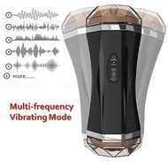 [Ready Stock] 2 IN 1Male masturbator男性双头自慰器Smart sound + vibration airplane cup智能发音飞机杯