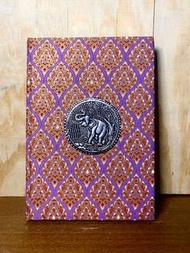 精緻手工布藝🐘大象橫線筆記本