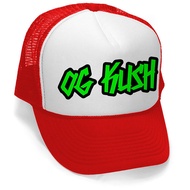 Men's Green Graffiti OG Kush Hat PLY B1100 Red/White Trucker Hat