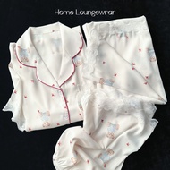 pyjamas pyjamas women Women's Three-Piece Cute Silk Loungewear Pajamas