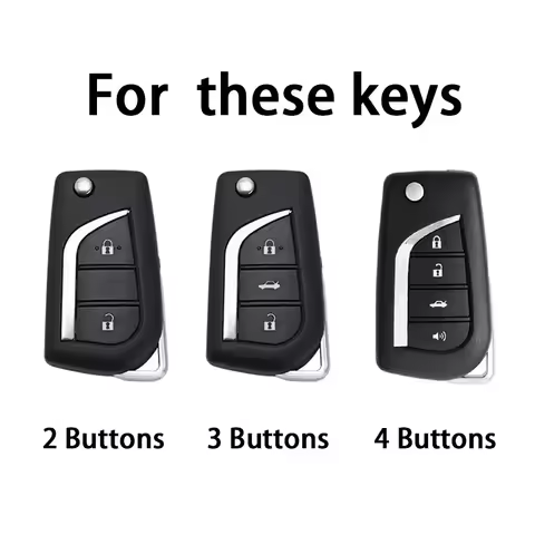 Car Key Cover Case For Toyota Camry RAV4 Auris Corolla Avensis Verso Yaris Aygo Scion TC IM 2015 -20