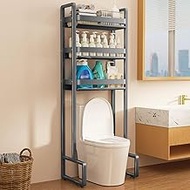 Over the Toilet Storage Shelf, Toilet Storage Cabinet, Bathroom Storage Over the Toilet with Hooks a