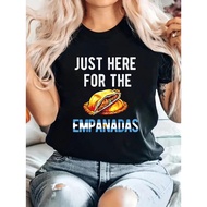 Women's Argentina Flag & Empanadas Graphic T-Shirt - Breathable Casual Crew Neck Top with "Just Her