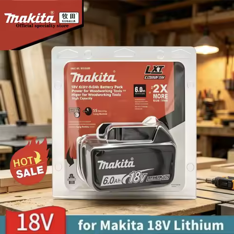 100% Original Makita 18V LXT 6.0Ah Rechargeable Li-ion Battery Compatible DHP489 DGA404 DDF487 DTD17