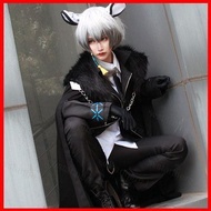 Anime Game Arknights SilverAsh Cosplay Costume Wig Set Uniform Coat Jacket Halloween Party  Performa