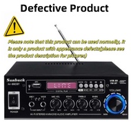 (Defective products)Sunbuck Amplifier 2 CH 2 Mic Home Karaoke 5.0 Bluetooth AC220V Car DC12V Support