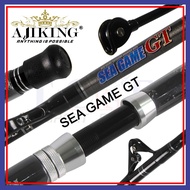 50kg Max Drag Ajiking Seagame GT Big Game Extreme Bottom Fishing Rod Pair With Electric Reel Joran P